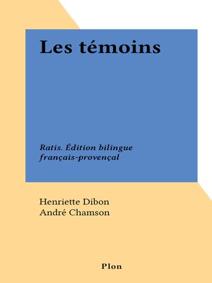cover image of Les témoins